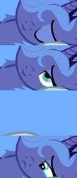 Size: 800x1831 | Tagged: safe, artist:kurokaji11, princess luna, alicorn, pony, alone, bed meme, exploitable meme, female, lonely, mare, meme, morning after, s1 luna, sad, solo, waking up