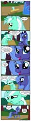 Size: 800x3108 | Tagged: safe, artist:teygrim, lyra heartstrings, princess luna, alicorn, pony, unicorn, bench, comic, crying, dumped, duo, female, floppy ears, luna is friggen useless, mare, oblivious, s1 luna, sad, sarcasm, sitting