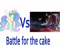 Size: 5000x4000 | Tagged: safe, princess celestia, alicorn, pony, charlotte linlin, female, fight, horn, mare, multicolored mane, one piece, solo, white coat