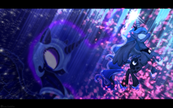 Size: 1320x824 | Tagged: dead source, safe, artist:lova-gardelius, nightmare moon, princess luna, alicorn, pony, eyes closed, female, mare