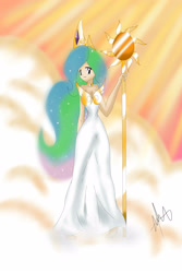 Size: 2000x3000 | Tagged: safe, artist:anamarina22, princess celestia, humanized, skinny, solo