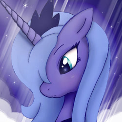 Size: 600x600 | Tagged: safe, artist:joakaha, princess luna, alicorn, pony, female, horn, mare, s1 luna, solo