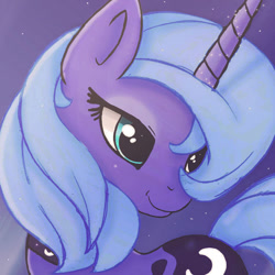 Size: 600x600 | Tagged: safe, artist:joakaha, princess luna, alicorn, pony, female, horn, mare, s1 luna, solo