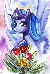 Size: 756x1110 | Tagged: safe, artist:lexx2dot0, princess luna, alicorn, pony, female, horn, mare, s1 luna, solo