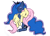 Size: 600x429 | Tagged: safe, artist:keterok, fluttershy, princess luna, alicorn, pegasus, pony, eyes closed, hug, simple background, transparent background