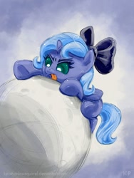 Size: 750x1000 | Tagged: safe, artist:kp-shadowsquirrel, princess luna, alicorn, pony, baby, baby pony, knob, knob polish, solo, woona