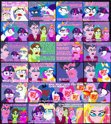 Size: 2452x2728 | Tagged: safe, artist:terry, applejack, fluttershy, pinkie pie, princess cadance, princess celestia, princess luna, rainbow dash, rarity, twilight sparkle, oc, alicorn, earth pony, pegasus, pony, unicorn, bambi, cinderella, comic, crossover, disney, harsher in hindsight, hilarious in hindsight, lady tremaine, ponified, sailor moon, you're the father