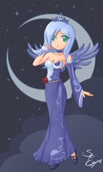 Size: 1074x1800 | Tagged: safe, artist:angriestangryartist, princess luna, anime, humanized, moon, s1 luna, solo, young, younger