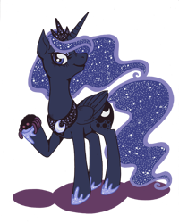 Size: 600x750 | Tagged: safe, artist:s-c-fowlie, princess luna, alicorn, pony, spider, female, horn, mare, solo