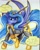 Size: 1784x2208 | Tagged: safe, artist:divinekitten, princess luna, alicorn, pony, crossover, green lantern (comic), traditional art, yellow lantern