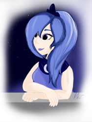 Size: 900x1200 | Tagged: safe, artist:lolepopenon, princess luna, humanized, s1 luna, solo