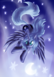 Size: 4003x5667 | Tagged: safe, artist:zedrin, princess luna, alicorn, pony, absurd resolution, s1 luna, solo