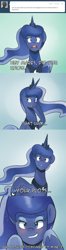 Size: 1000x3804 | Tagged: safe, princess luna, alicorn, pony, ask gamer luna, comic, gamer luna, plot, solo