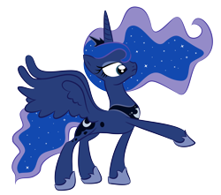 Size: 8500x7500 | Tagged: safe, artist:shadowdark3, princess luna, alicorn, pony, luna eclipsed, absurd resolution, raised hoof, simple background, solo, transparent background, vector