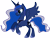 Size: 5324x4023 | Tagged: safe, artist:sapoltop, princess luna, alicorn, pony, absurd resolution, female, mare, rearing, simple background, solo, transparent background