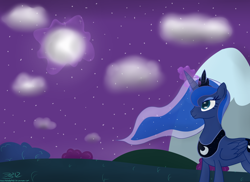 Size: 3504x2552 | Tagged: safe, artist:mikoruthehedgehog, princess luna, alicorn, pony, female, high res, horn, mare, solo