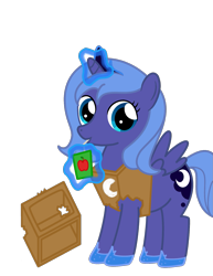 Size: 1275x1650 | Tagged: safe, artist:l9obl, princess luna, alicorn, pony, astronaut, cute, filly, juice box, simple background, solo, woona