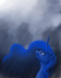 Size: 900x1155 | Tagged: safe, artist:grayma1k, princess luna, alicorn, pony, rain, solo