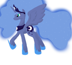 Size: 1000x900 | Tagged: safe, artist:otterlore, princess luna, alicorn, pony, simple background, solo, transparent background