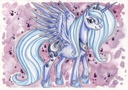 Size: 1280x901 | Tagged: safe, artist:kattvalk, princess luna, alicorn, pony, s1 luna, solo, traditional art