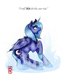 Size: 668x784 | Tagged: safe, artist:slightly-stratus, princess luna, alicorn, pony, female, horn, mare, s1 luna, solo