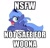 Size: 400x386 | Tagged: safe, artist:flausch-katzerl, princess luna, alicorn, pony, artifact, cute, filly, image macro, meme, not safe for woona, scared, solo, woona, younger