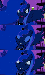 Size: 854x1413 | Tagged: safe, screencap, princess luna, alicorn, pony, female, horn, mare, nightmare night, solo