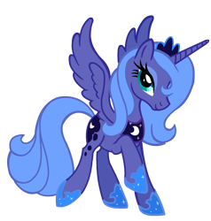 Size: 900x945 | Tagged: safe, artist:schnuffitrunks, princess luna, alicorn, pony, s1 luna, simple background, solo