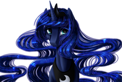 Size: 900x607 | Tagged: safe, artist:kittehkatbar, princess luna, alicorn, pony, crying, simple background, solo, transparent background