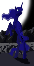 Size: 3900x7500 | Tagged: safe, artist:ieatedmeself, princess luna, alicorn, pony, female, horn, mare, rearing, solo