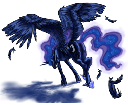 Size: 1432x1178 | Tagged: safe, artist:cobaltstratos, princess luna, alicorn, pony, female, horn, mare, simple background, solo, transparent background