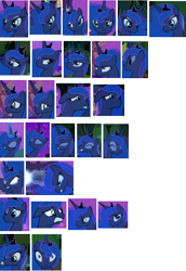 Size: 1293x1880 | Tagged: safe, artist:cobaltstratos, screencap, princess luna, alicorn, pony, expressions, reference sheet