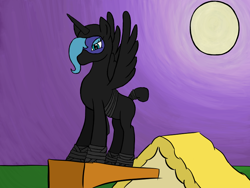 Size: 800x600 | Tagged: safe, artist:therecliner27, princess luna, alicorn, pony, female, horn, mare, ninja, solo