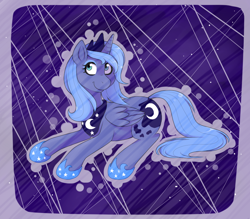 Size: 800x700 | Tagged: safe, artist:rosewhistle, princess luna, alicorn, pony, female, horn, mare, simple background, solo