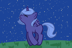 Size: 500x335 | Tagged: safe, artist:girlygirlsketches, princess luna, alicorn, pony, filly, solo, woona