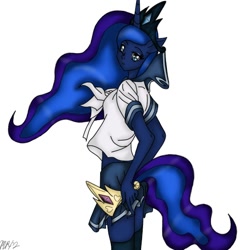 Size: 512x512 | Tagged: safe, artist:hiddendragon99, princess luna, anthro, ambiguous facial structure, simple background, solo