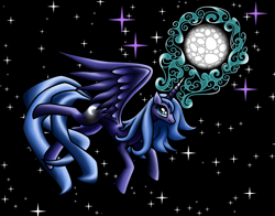 Size: 1400x1100 | Tagged: safe, artist:redmanepony, princess luna, alicorn, pony, female, horn, mare, simple background, solo