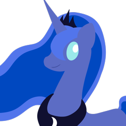 Size: 1000x1000 | Tagged: safe, artist:dragonfoorm, princess luna, alicorn, pony, female, horn, jewelry, lineless, mare, minimalist, regalia, simple background, solo, tiara, transparent background, vector