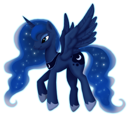 Size: 800x725 | Tagged: safe, artist:whitesylver, princess luna, alicorn, pony, female, mare, solo