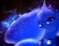 Size: 900x700 | Tagged: safe, artist:pipomanager-mimmi, princess luna, alicorn, pony, female, horn, mare, simple background, solo