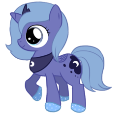 Size: 377x358 | Tagged: safe, artist:thekisame, princess luna, alicorn, pony, simple background, solo, woona