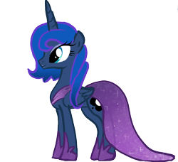 Size: 800x730 | Tagged: safe, artist:marytheechidna, princess luna, alicorn, pony, clothes, dress, simple background, solo