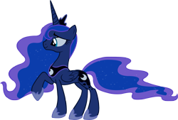 Size: 4499x3050 | Tagged: safe, artist:petalfluff, princess luna, alicorn, pony, raised hoof, simple background, solo, transparent background, vector