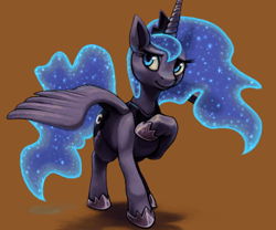 Size: 600x500 | Tagged: safe, artist:cassettedeck, princess luna, alicorn, pony, female, horn, mare, simple background, solo