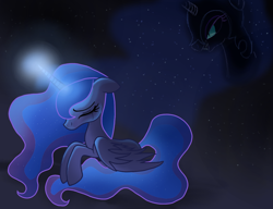 Size: 1300x1000 | Tagged: safe, artist:beastyxlightning, nightmare moon, princess luna, alicorn, pony, female, horn, mare, solo