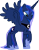 Size: 3731x4805 | Tagged: safe, artist:fluffytuli, princess luna, alicorn, pony, raised hoof, simple background, solo, transparent background, vector, wet mane