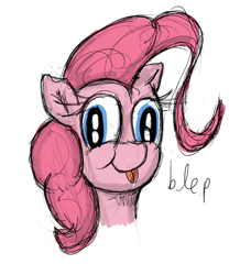 Size: 1048x1200 | Tagged: safe, artist:fetishsketches, pinkie pie, earth pony, pony, :p, bust, cute, derp, diapinkes, female, ponk, portrait, silly, simple background, solo, tongue out, white background