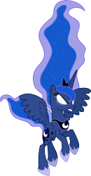 Size: 4065x7791 | Tagged: dead source, safe, artist:hawk9mm, princess luna, alicorn, pony, absurd resolution, glowing eyes, simple background, solo, transparent background, vector