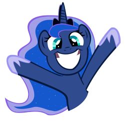 Size: 5000x5000 | Tagged: safe, artist:parttimebrony, princess luna, alicorn, pony, absurd resolution, irrational exuberance, simple background, solo