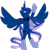 Size: 900x919 | Tagged: safe, artist:icedroplet, prince artemis, princess luna, alicorn, pony, boots, rearing, rule 63, simple background, solo, spread wings